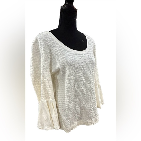 🔥ANTHROPOLOGIE! FOSTER BELL TOP! GORGEOUS IVORY, 3/4 BELL SLEEVES! BOHO! - Picture 9 of 16